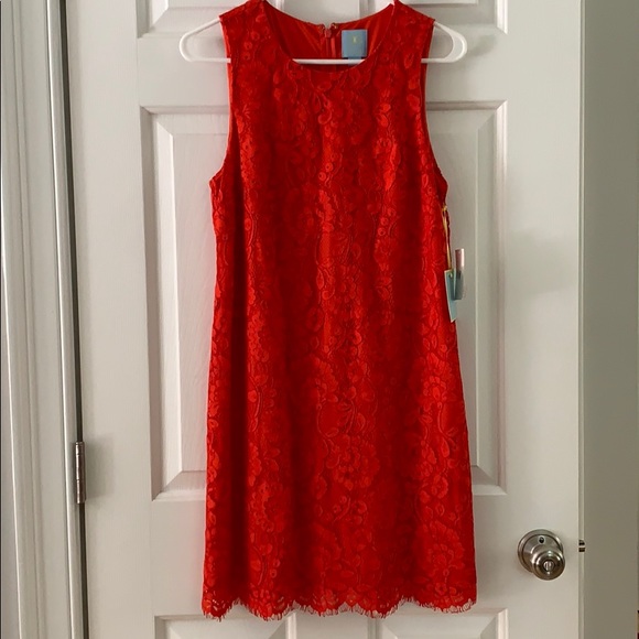 CeCe Dresses & Skirts - Red lace dress